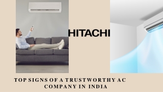 Top Signs of a Trustworthy AC Company in India