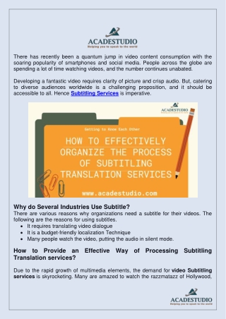 what is the process of subtitling translation services