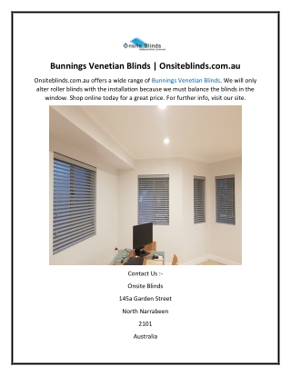 Bunnings Venetian Blinds  Onsiteblinds.com.au