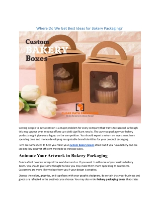 Custom bakery boxes