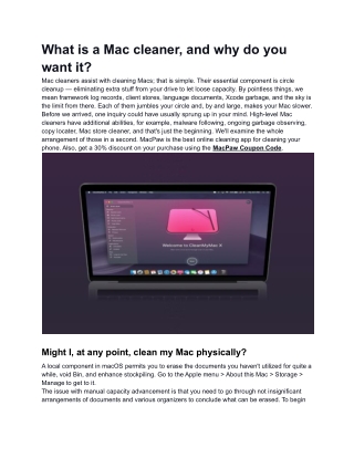 What is a Mac cleaner, and why do you want it?