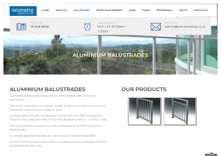 Aluminum Balustrades Auckland | Aluminum Balustrade Systems In Auckland
