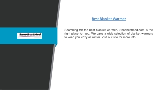Best Blanket Warmer | Shopbestmed.com