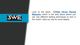 Look At  Citibet Horse Racing Malaysia For Betting