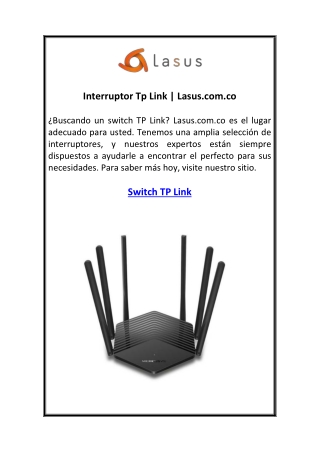 Interruptor Tp Link  Lasus.com.co