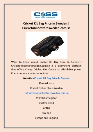 Cricket Kit Bag Price in Sweden | Cricketonlinestoresweden.com.se