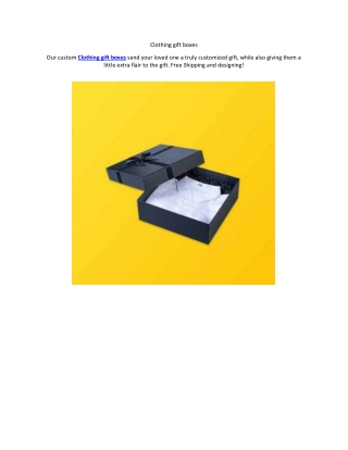 Clothing gift boxes