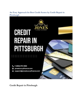 An Easy Approach for Best Credit Scores by Credit Repair in Pittsburgh