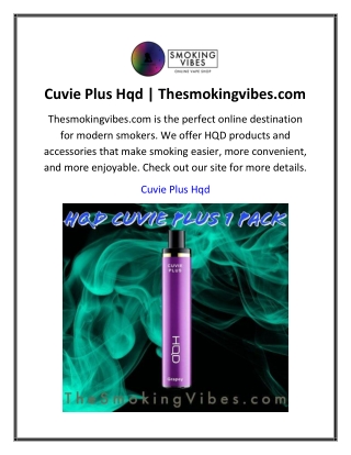 Cuvie Plus Hqd  Thesmokingvibes.com