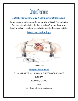 Latest Lvad Technology | Complextreatments.com