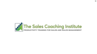 Benefits of The Sales Coaching Institute's Training