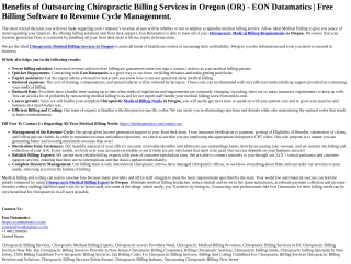 Chiropractic Billing Services in Oregon