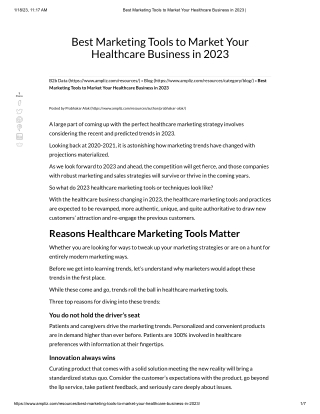 Best Marketing Tools to Market Your Healthcare Business in 2023 _