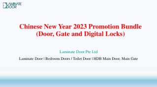 Chinese New Year 2023 - Bundle Promotion (Door, Gate and Digital Lock)