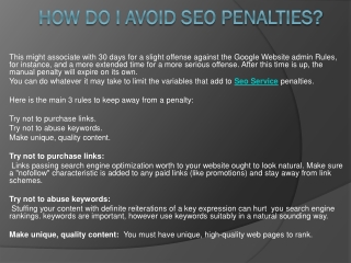 How Do I Avoid SEO Penalties