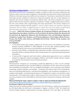 Life Science Analytics Market