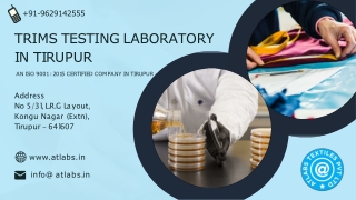 Best Cloth Testing Laboratory in Tiruppur