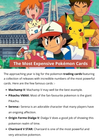 The Most Expensive Pokémon Cards