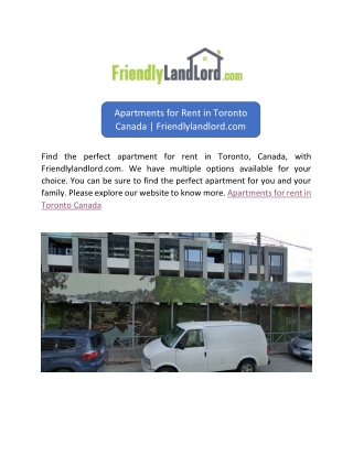 Apartments for Rent in Toronto Canada | Friendlylandlord.com
