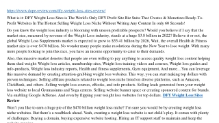 DFY Weight Loss Sites Review