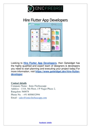 Hire Flutter App Developers