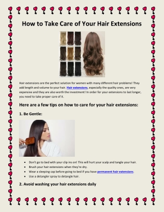 How to Take Care of Your Hair Extensions