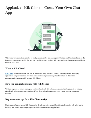 Kik clone - Appkodes