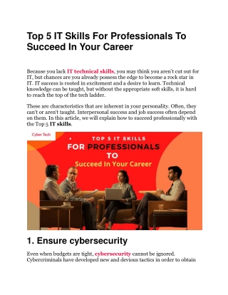 IT technical skills