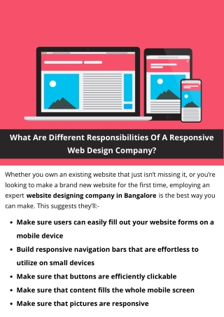 What Are Different Responsibilities Of A Responsive Web Design Company?