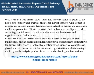 Medical Gas Market report