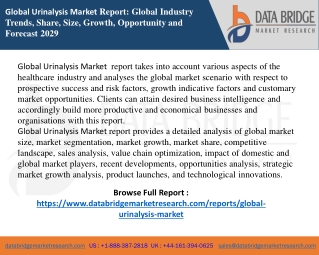 Urinalysis Market  report