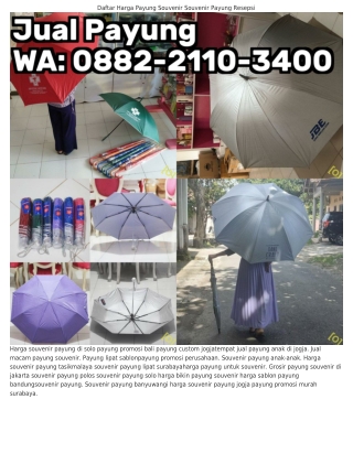 O882.2llO.З4OO (WA) Toko Payung Jogja Jual Beli Payung Sablon