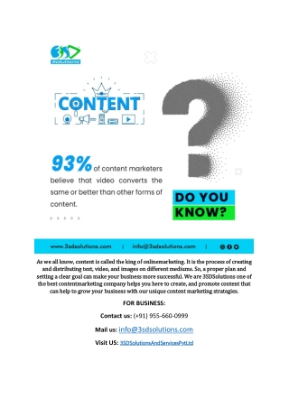 Best content marketing agency in India