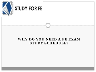 Why Do You Need a PE Exam Study Schedule