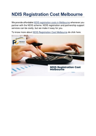 NDIS Registration Cost Melbourne