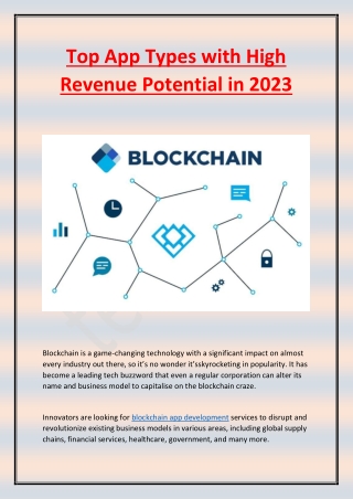 Top App Types with High Revenue Potential in 2023