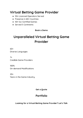 02 Virtual betting game providers