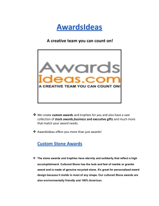 AwardsIdeas - Custom Stone Awards