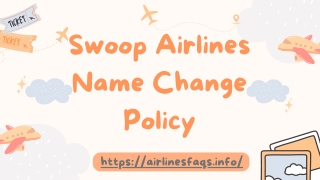 Swoop Airlines Name Change Policy