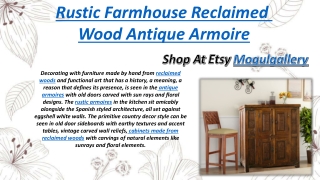 Rustic Farmhouse Reclaimed Wood Antique Armoire