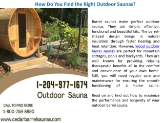 How Do You Maintain Your Outdoor Barrel Sauna Kits