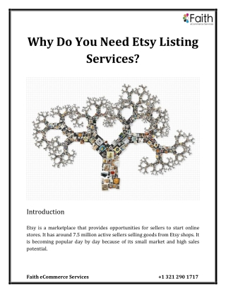 Why Do You Need Etsy Listing Services?