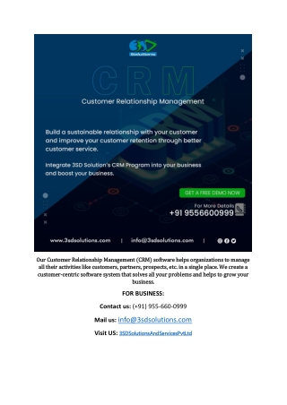 Best CRM Software development company in India