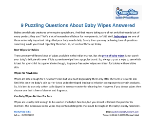 9 Puzzling Questions About Baby Wipes Answered