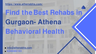 Visit Our Best Rehabs in Gurgaon - Athena Behavioral Health