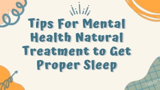 Natural Ways For Your Mental Health Treatment