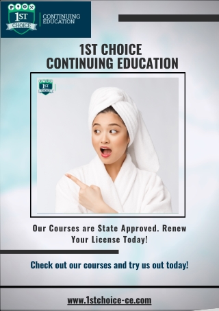 Renew Cosmetology License Through Online Course - 1st Choice Continuing Educatio