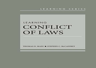 full download [pdf] Learning Conflict of Laws (Learning Series)