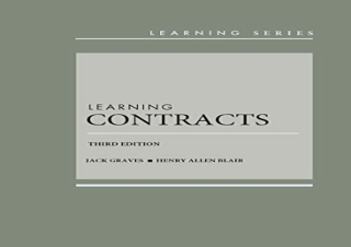get [pdf] download Learning Contracts (Learning Series)