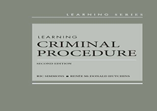download book [pdf] Learning Criminal Procedure (Learning Series)